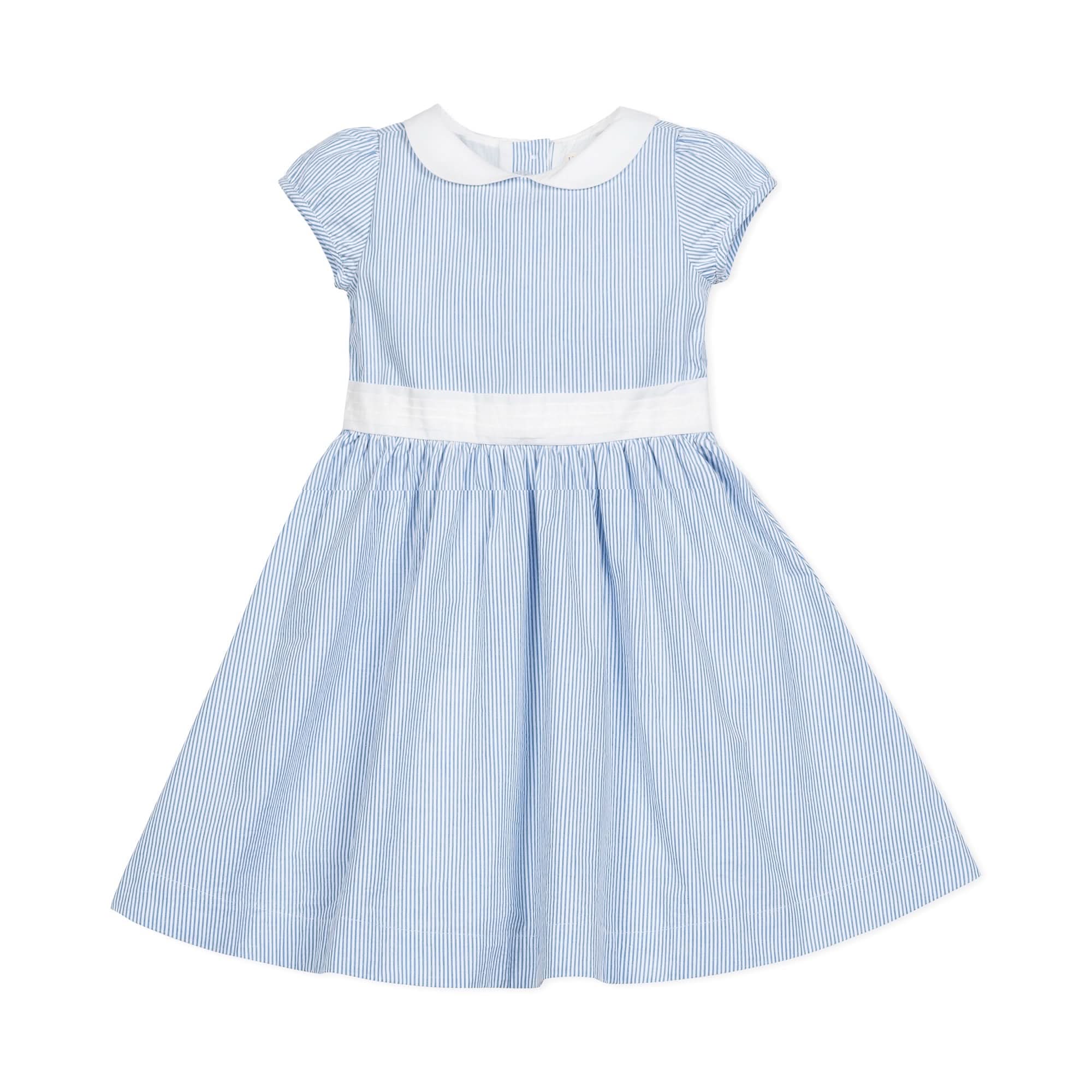 Organic Seersucker Peter Pan Collar Dress