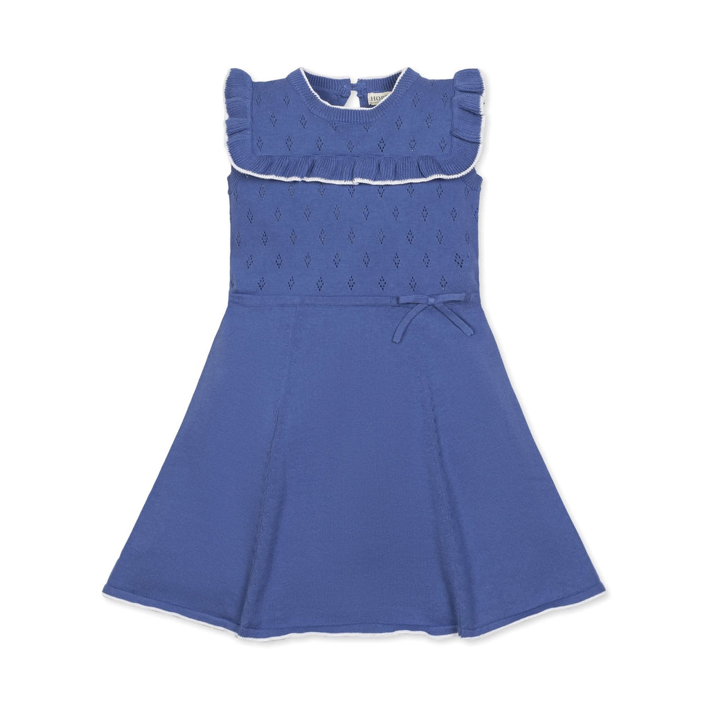 Ruffle Yoke Organic Sweater Dress