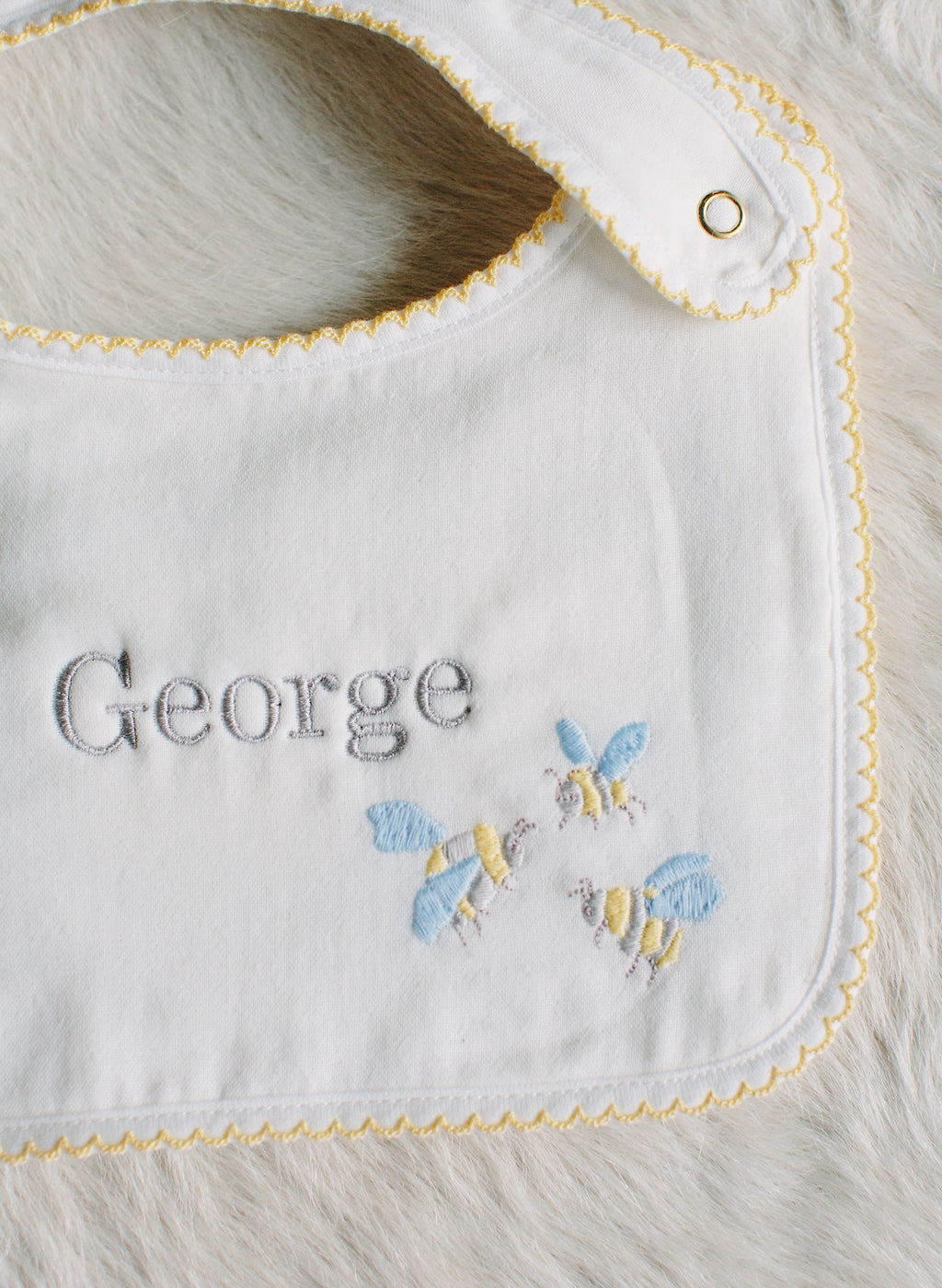 Classic Bib - Embroidered Bee