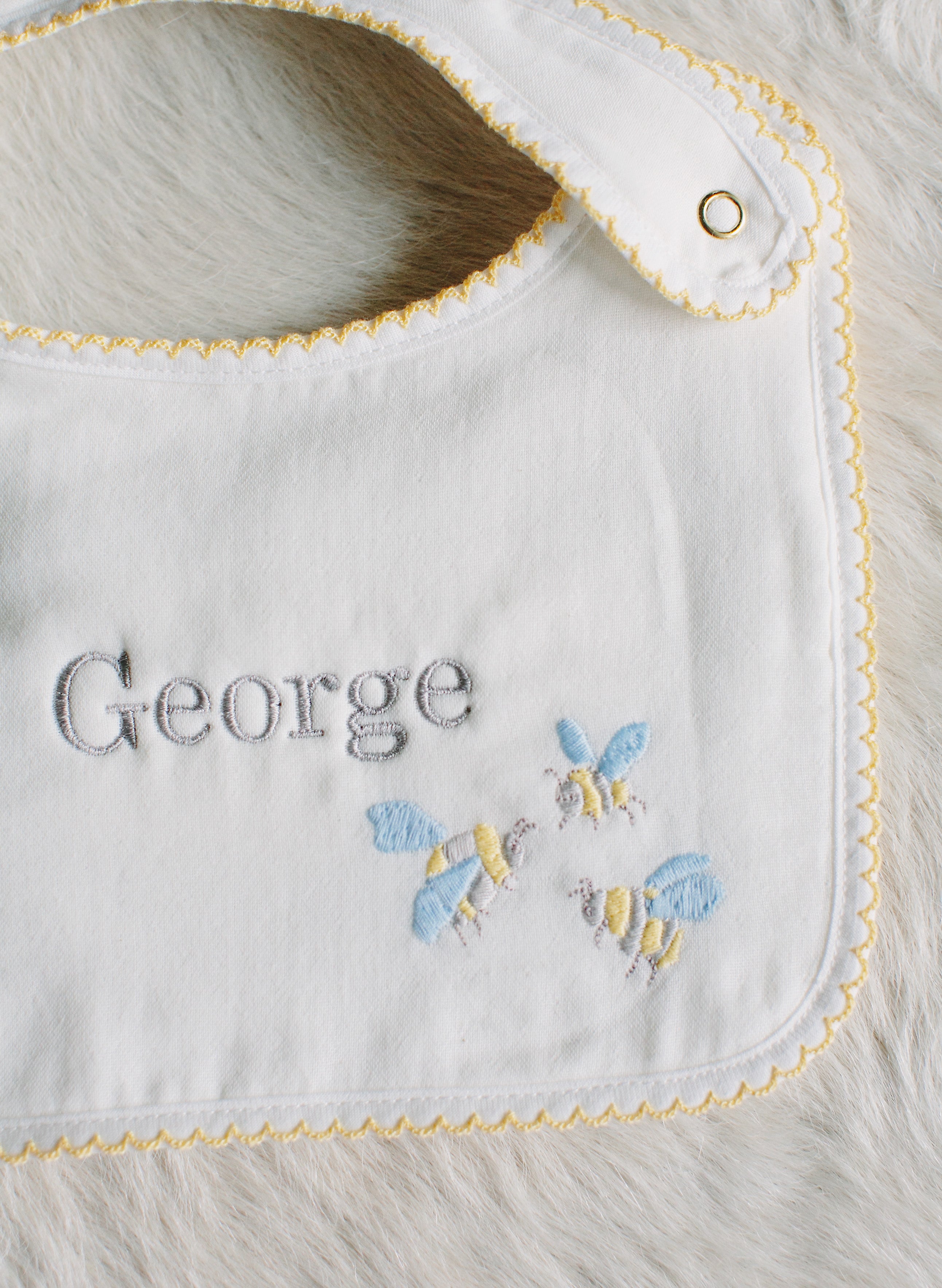 Classic Bib - Embroidered Bee