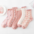 Floral Embroidery Socks