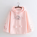 Sakura Bunny Embroidered Hoodie