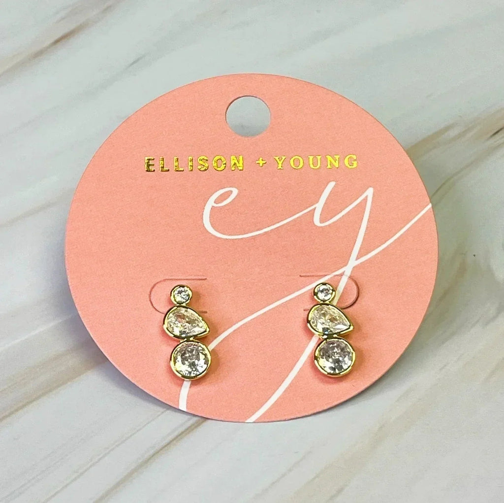 Mix Shape Bezel Shine Earrings