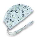 Floral Skull tie-back style surgical scrub cap by Paradise Caps.