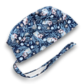 Fox Skull tie-back style surgical scrub cap for men by Paradise Caps.