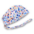 Dots Skull tie-back style surgical scrub cap for men by Paradise Caps.