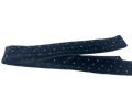 Velvet Black Belt With Rhinestones, 62X 2Inches