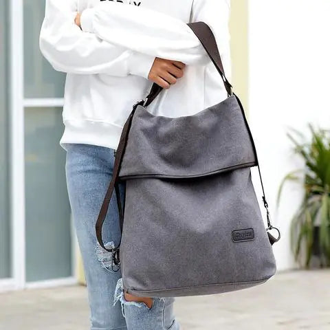 Canvas Women's Bag - Versatile Crossbody Backpack