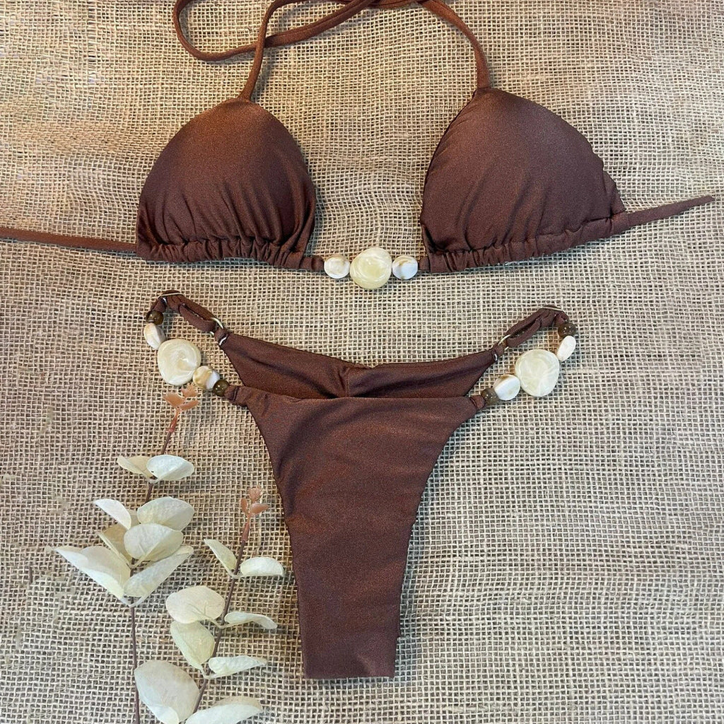 Bikini Sexy Bikini Solid Color Split Women Swimsuit Swimsuit Women