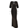 Arrival Swing Collar Women Dress Sexy Pleated Sheath Dress