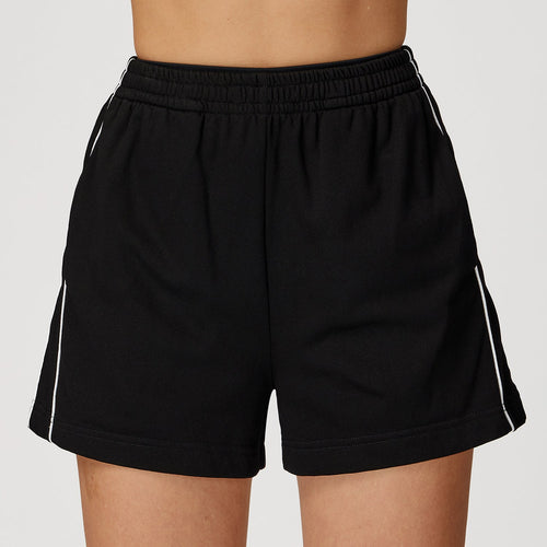 Contrast Color Sports Shorts High Waist Loose Straight Pocket Sweatpants Outdoor Casual Comfortable Shorts