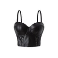 Sexy Suspenders Vest Bra Inner Wear Boning Corset Top Tube Top Outer Wear Women Leather
