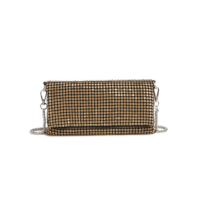 Rhinestone Bag Women Winter Chain Diamond Embedded Shoulder Messenger Bag