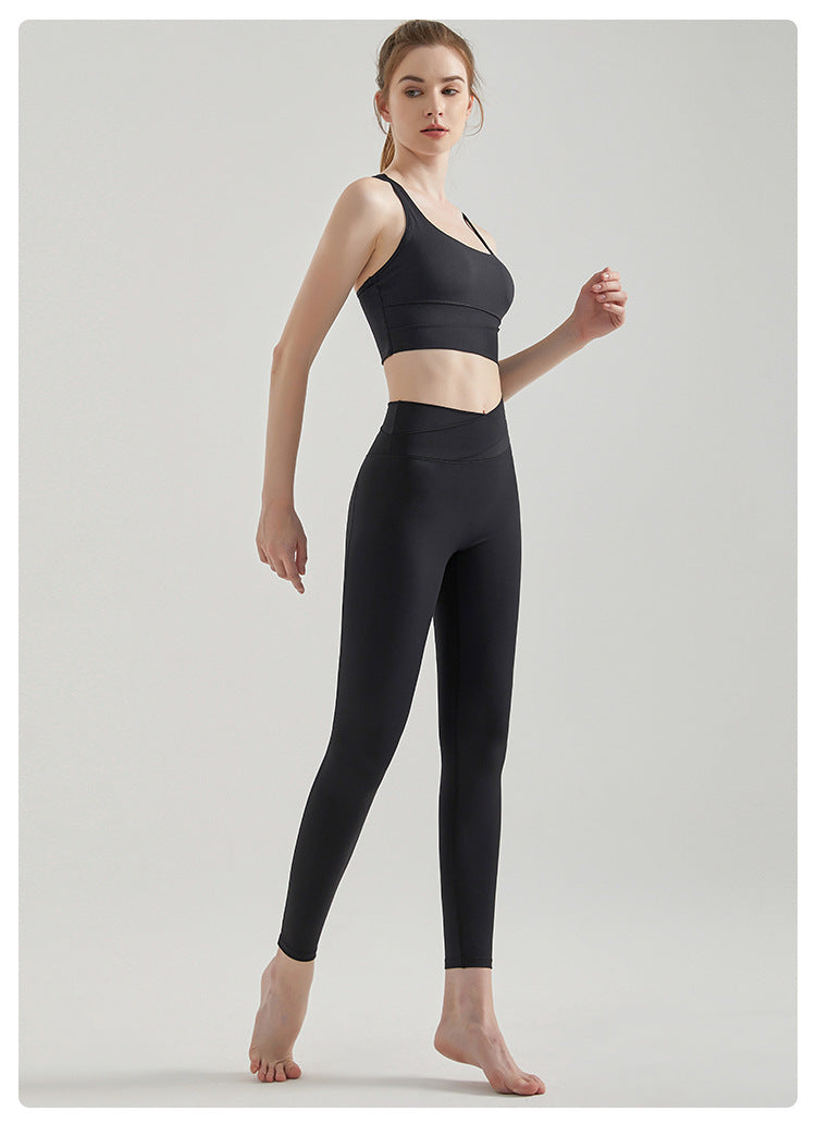 Yoga Clothes Women Summer Sports Underwear Vest High Strength Shockproof Push-up Bra Fitness Running Outfit