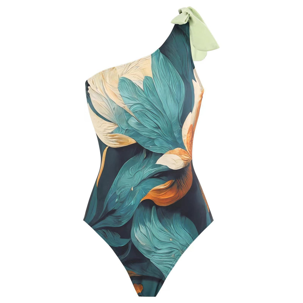 Swimsuit Digital Printing Long Skirt Sunscreen Swimsuit Women
