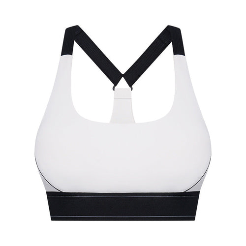 Contrast Color Adjustable Shoulder Strap Cloud Sense Sports Underwear High Strength Shockproof Push Up Comprehensive Training Sports Bra