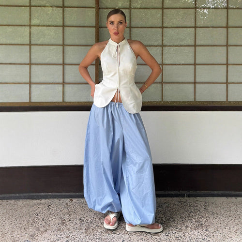 Cotton Bloomers Autumn Street Trend Casual Lazy Wide Leg Trousers Loose Bloomers Women