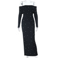 Beaded off Shoulder Dress Spring Slim Fit Evening Dress