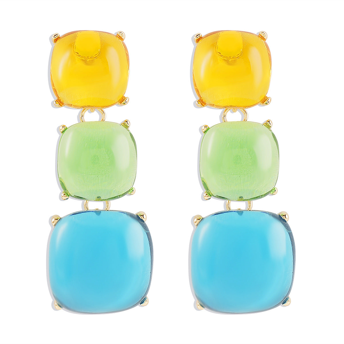 Ornament Personality Magazine Alloy Rhinestone Necklace Earrings for Women