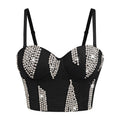 Vest Camisole Women Handmade Rhinestone Three Dimensional Chest Cup Outer Wear Slim Fit Tank Top