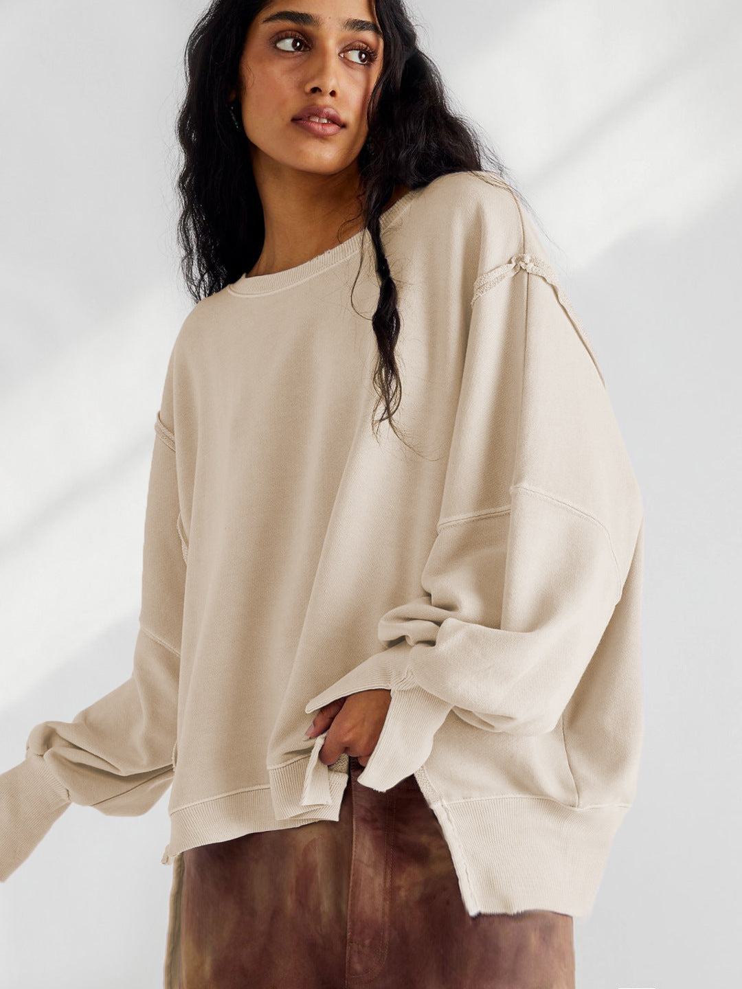 Round Neck Sweatshirt Women Clothing Brand Sports Bottoming Shirt T shirt Knitwear Long Sleeve Tops Outerwear