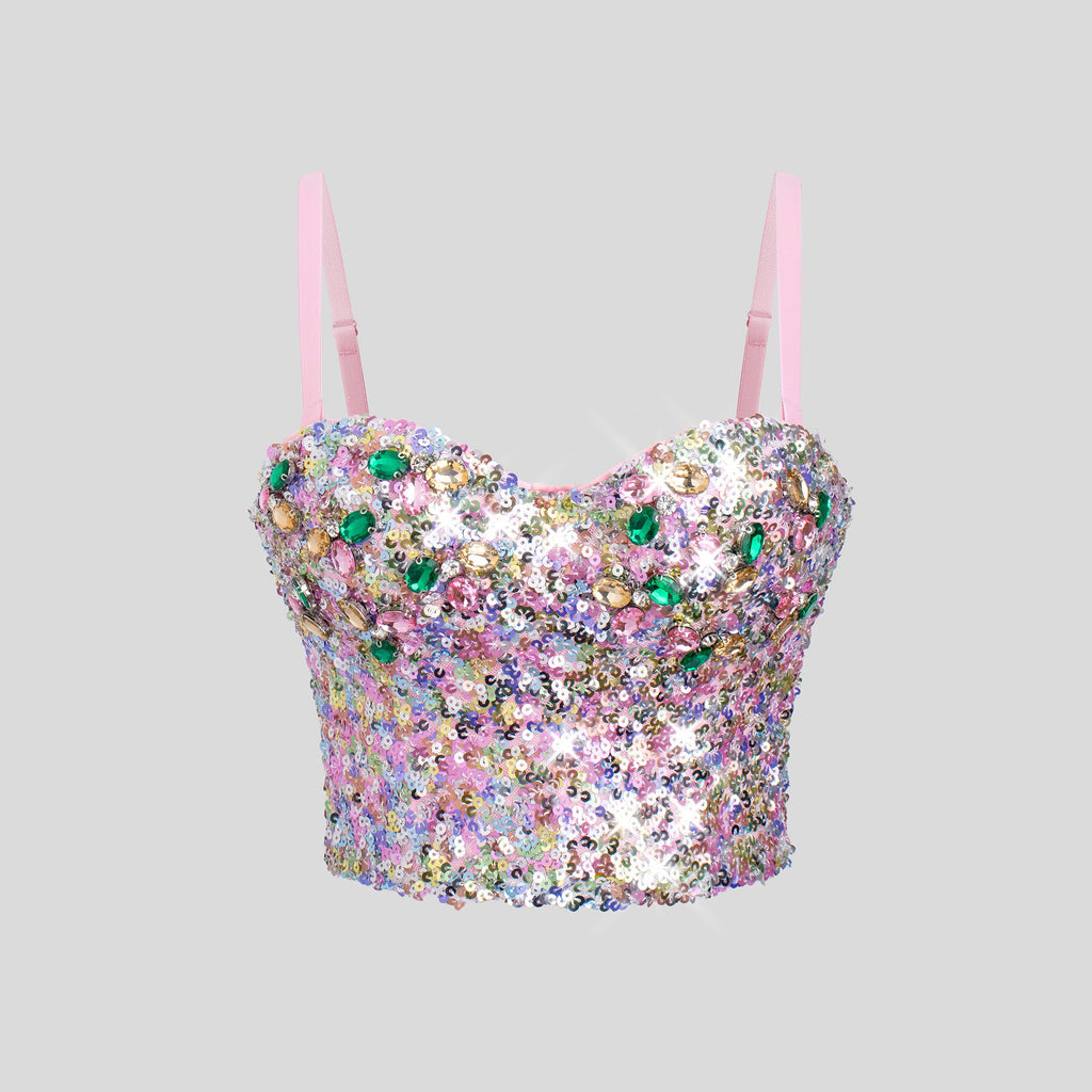 Sequined National Beauty Back Camisole Wrapped Chest Fixed All Match Underwear Base Tube Top
