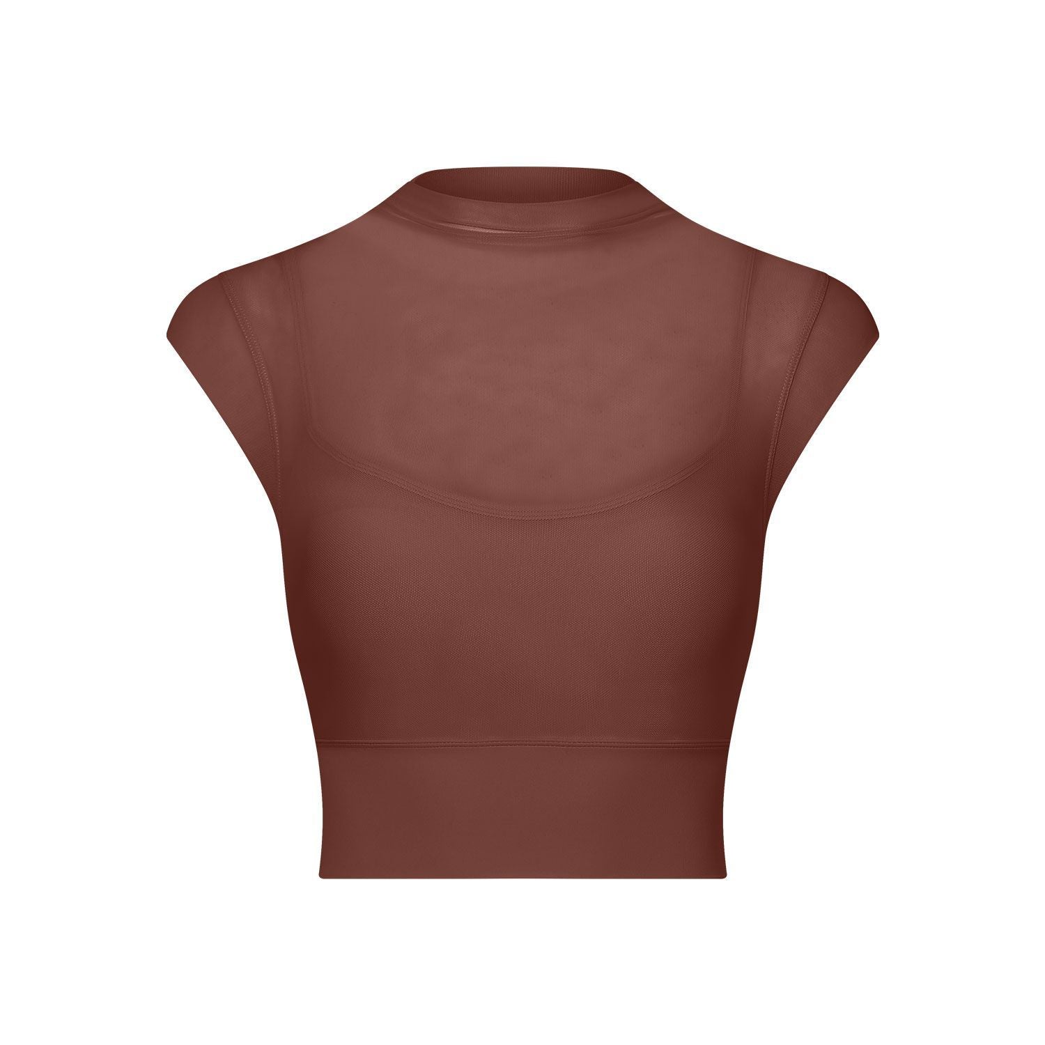 Sexy Mesh Yoga Clothes Flounced Sleeve Running Quick Drying Sports Bra with Chest Pad One Piece Cup Workout Clothes Top