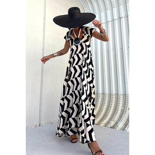 Casual Dress Holiday Women Loose Big Hem Dress for Women