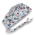 Medical Skull tie-back style surgical scrub cap for men by Paradise Caps.