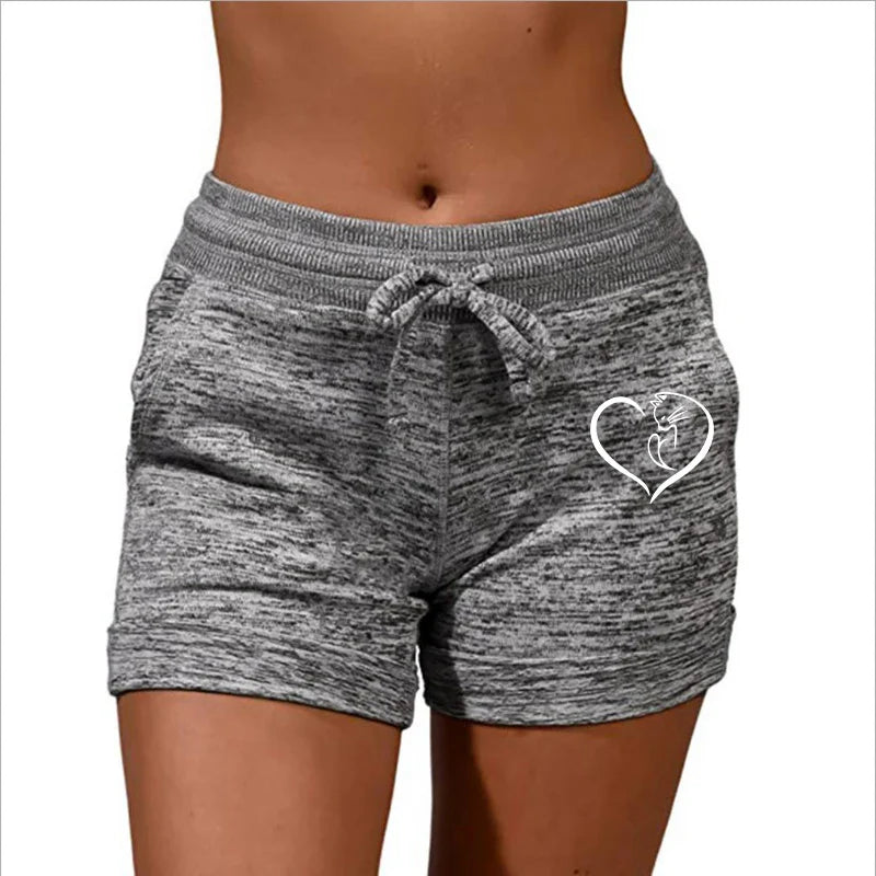 SunnyStride Women's High-Waist Sport Shorts