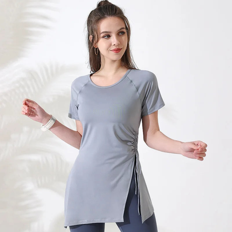 FlexFit Women’s Yoga Top with Side Drawstrings