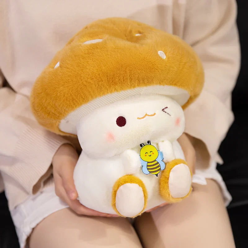 Kawaii Mushroom & Bee Plushies