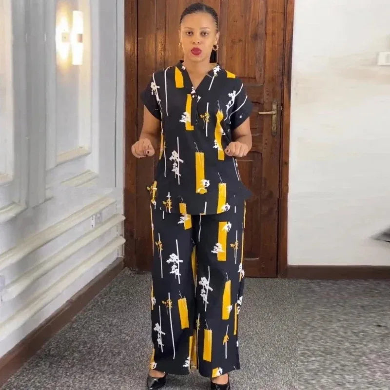 Two Piece Set Woman Shirt Tracksuit Set Summer Top Matching Sets