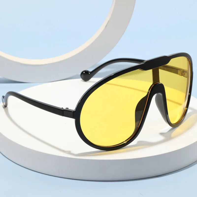 Vintage One Piece Champagne Sunglasses