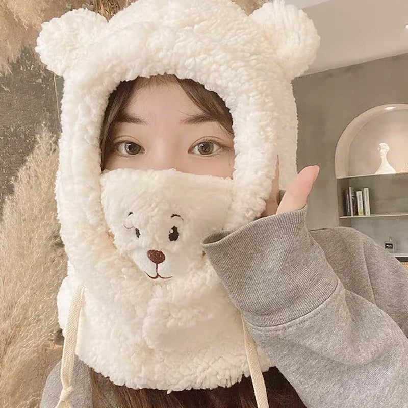 Kawaii Bear Hat With Mask