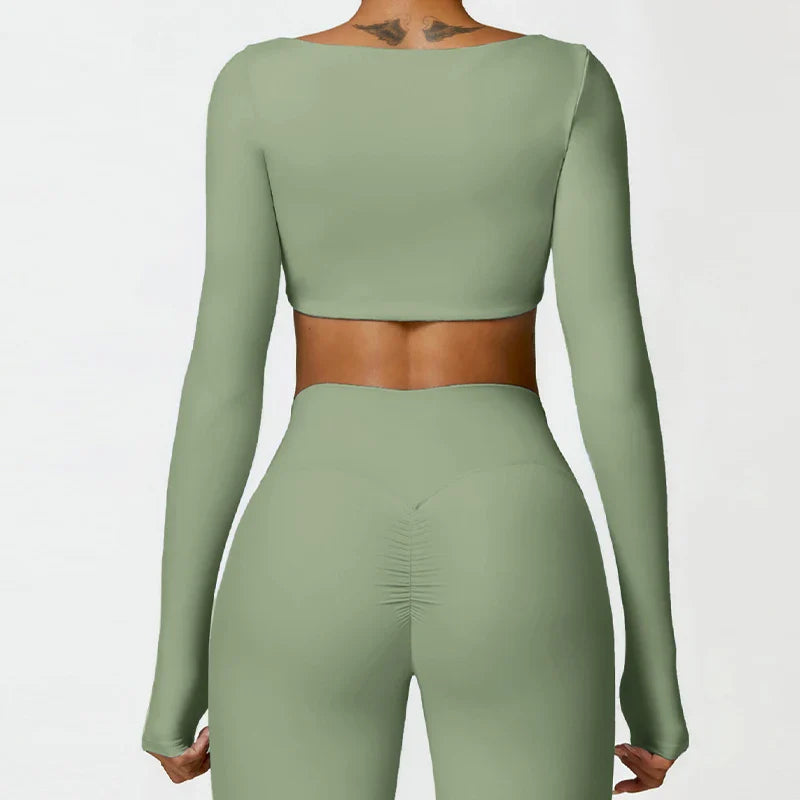 Hearuisavy Quick-Dry Yoga Crop Top