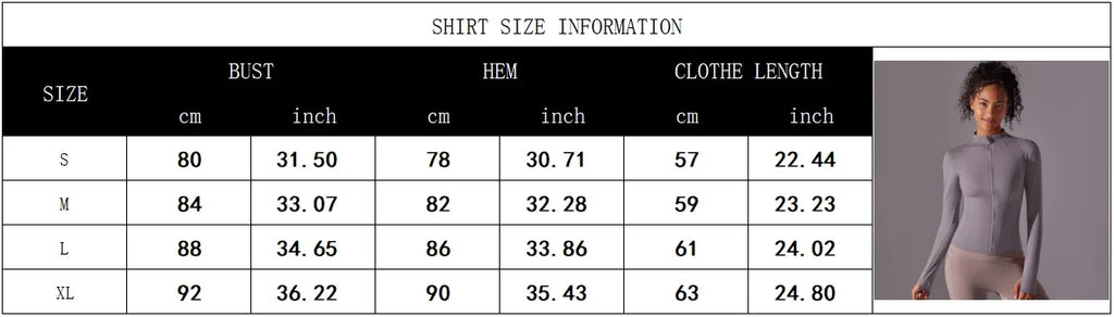 Women's Full Zip Yoga Top With Thumbholes