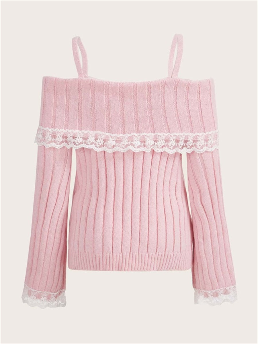 Off Shoulder Knit Top