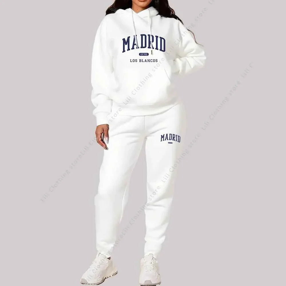 Madrid Print Women's TrackSuit 2-Piece Set
