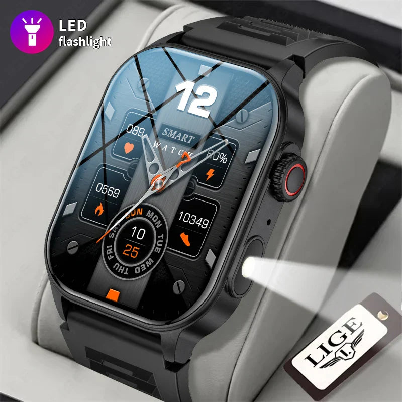 LIGE FlashSmart: 2 HD, AI, Sports & Health Tracker