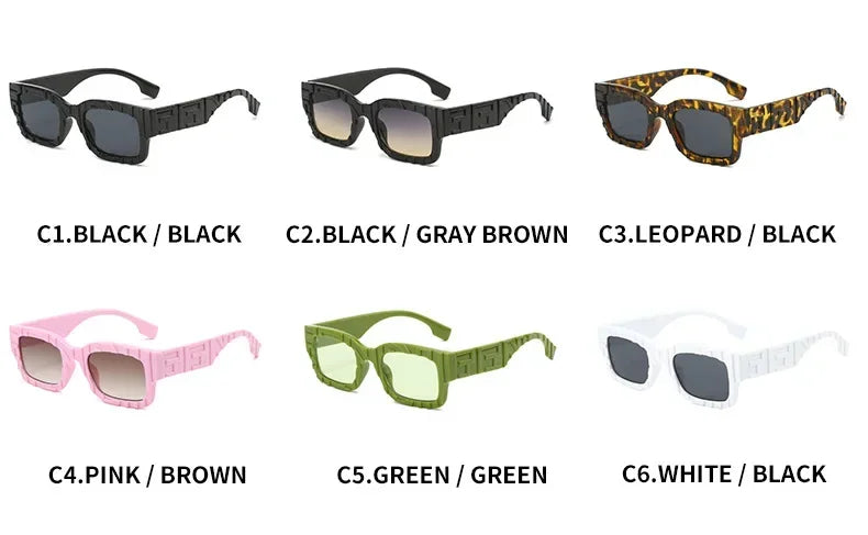 Luxury Brand Designer Square Sunglasses
