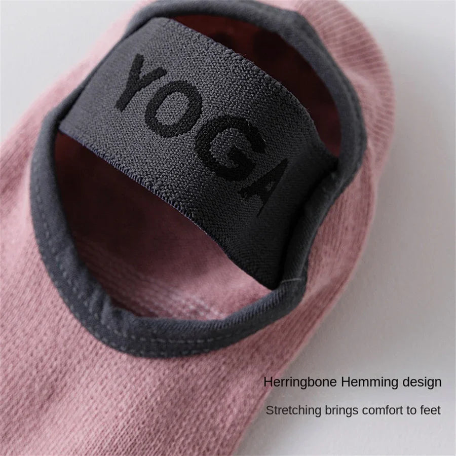 Women's five finger socks, anti slip yoga socks