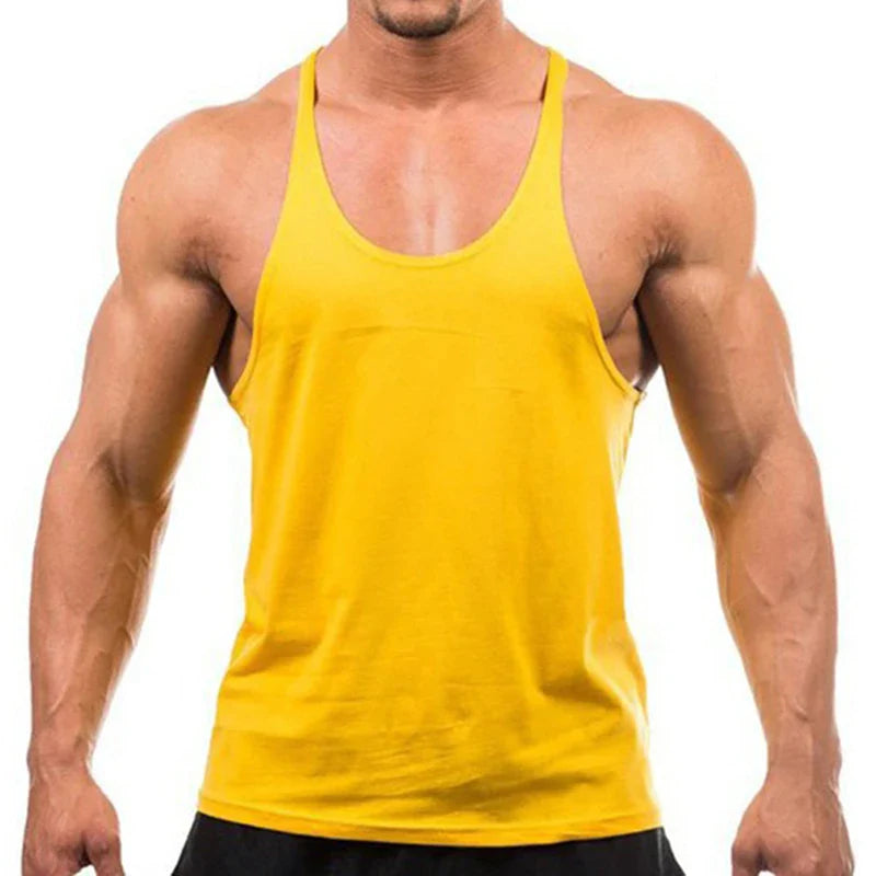 New Style Jogger Gym Singlet Training Bodybuilding Tank Top Sleeveless Cotton