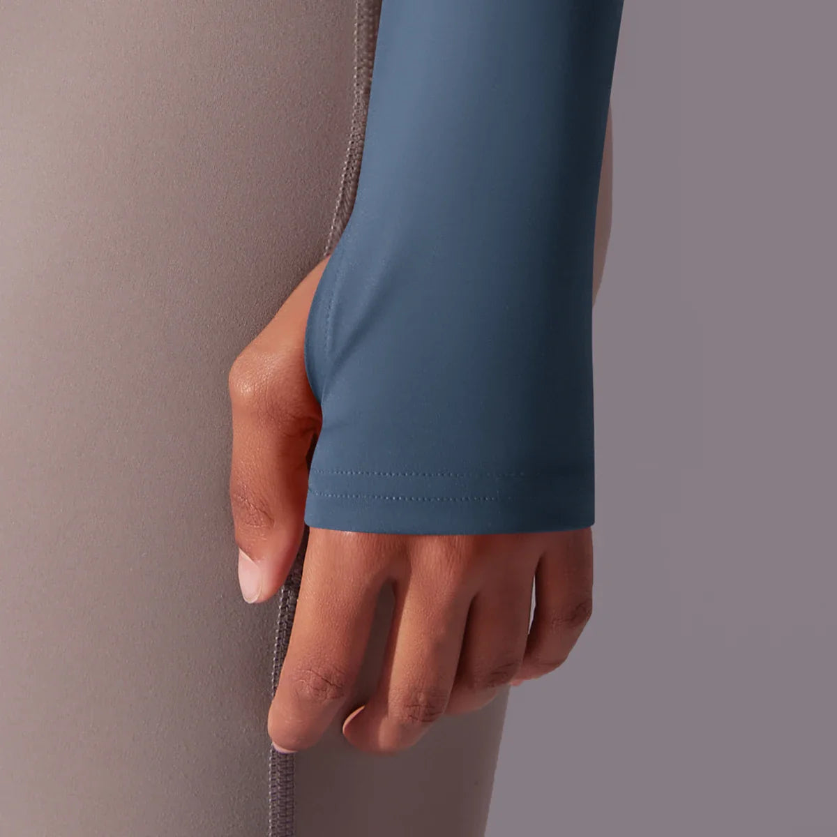 Women's Full Zip Yoga Top With Thumbholes