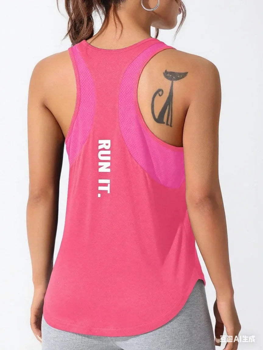 LOVELYX Flow: Women's Unique Letter Yoga-Run Vest