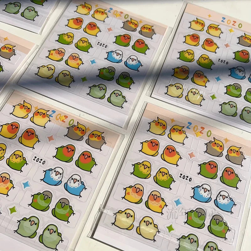 Kawaii Bird Index Stickers