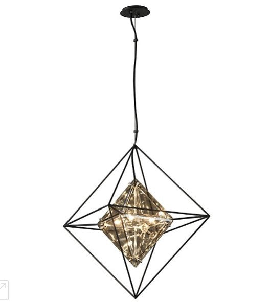 Troy Lighting Epic Pendant in Forged Iron, Size Medium