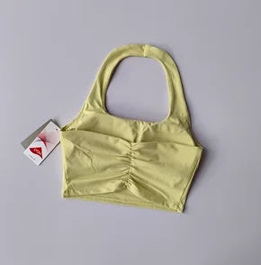 Backless Bliss: Sexy Sports Bra & Yoga Crop Top