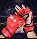 Professional Boxing Training Gloves Half Finger Leather Cushion