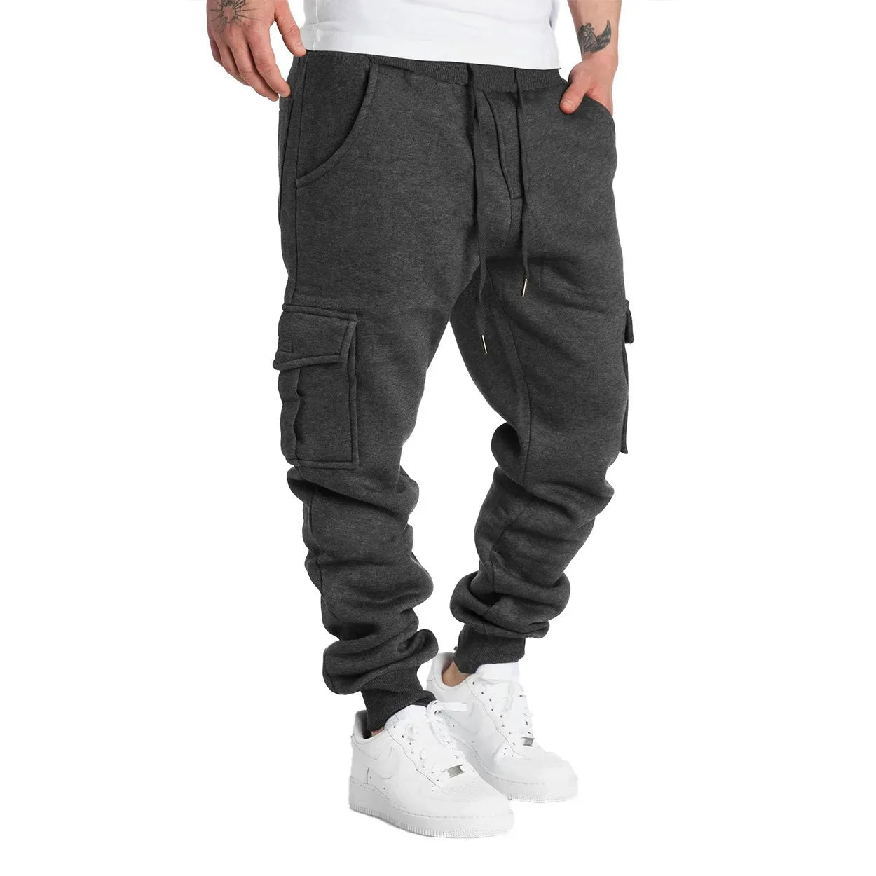 Men's Straight Fit Multi-Pocket Sweatpants